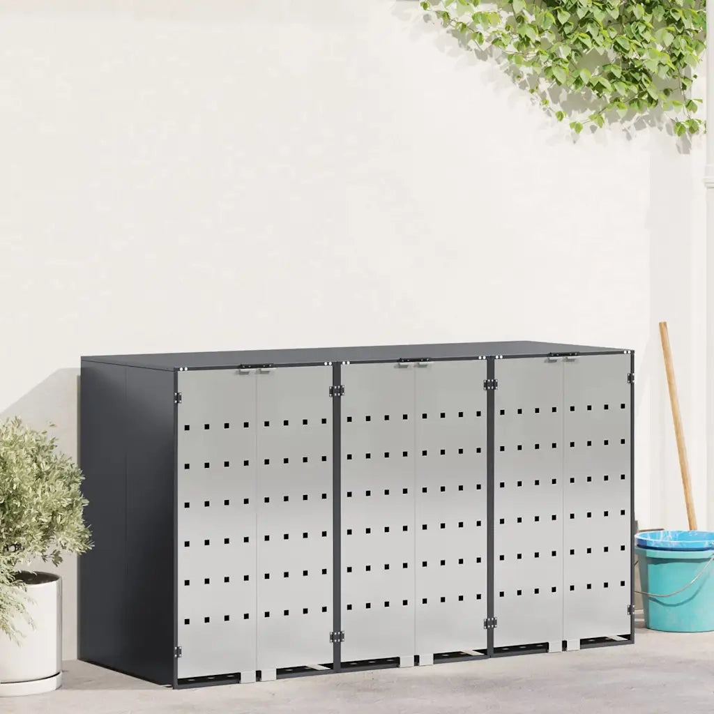 Contenitore per Rifiuti per 3 Bidoni 340 x 77.5 x 115.5 cm