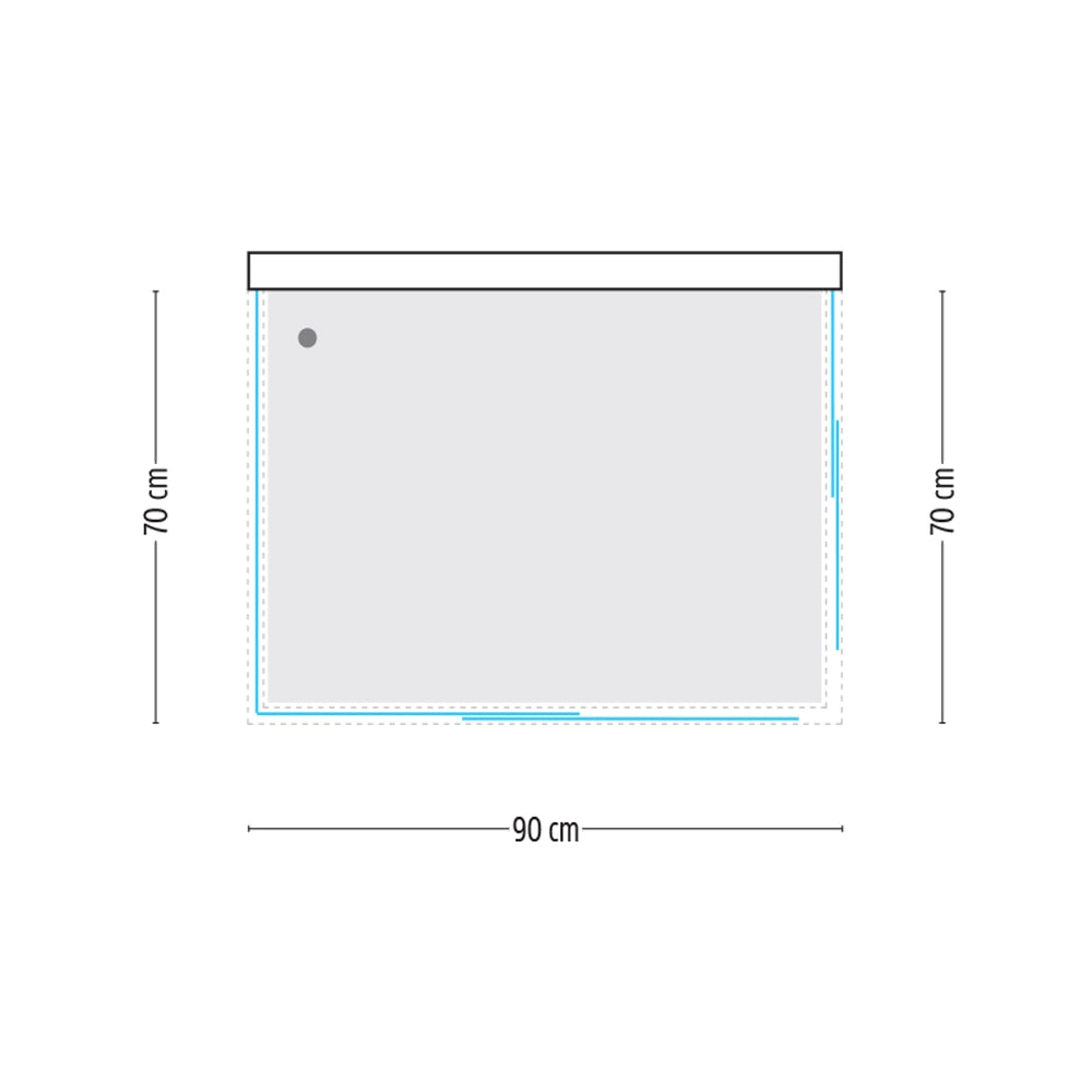 Ogomondo box cabina doccia corner 3 lati cristallo temprato trasparente 70x90x70