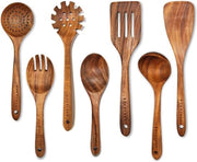 Set di 7 cucchiai in legno per cucina - teak - accessori da cucina
