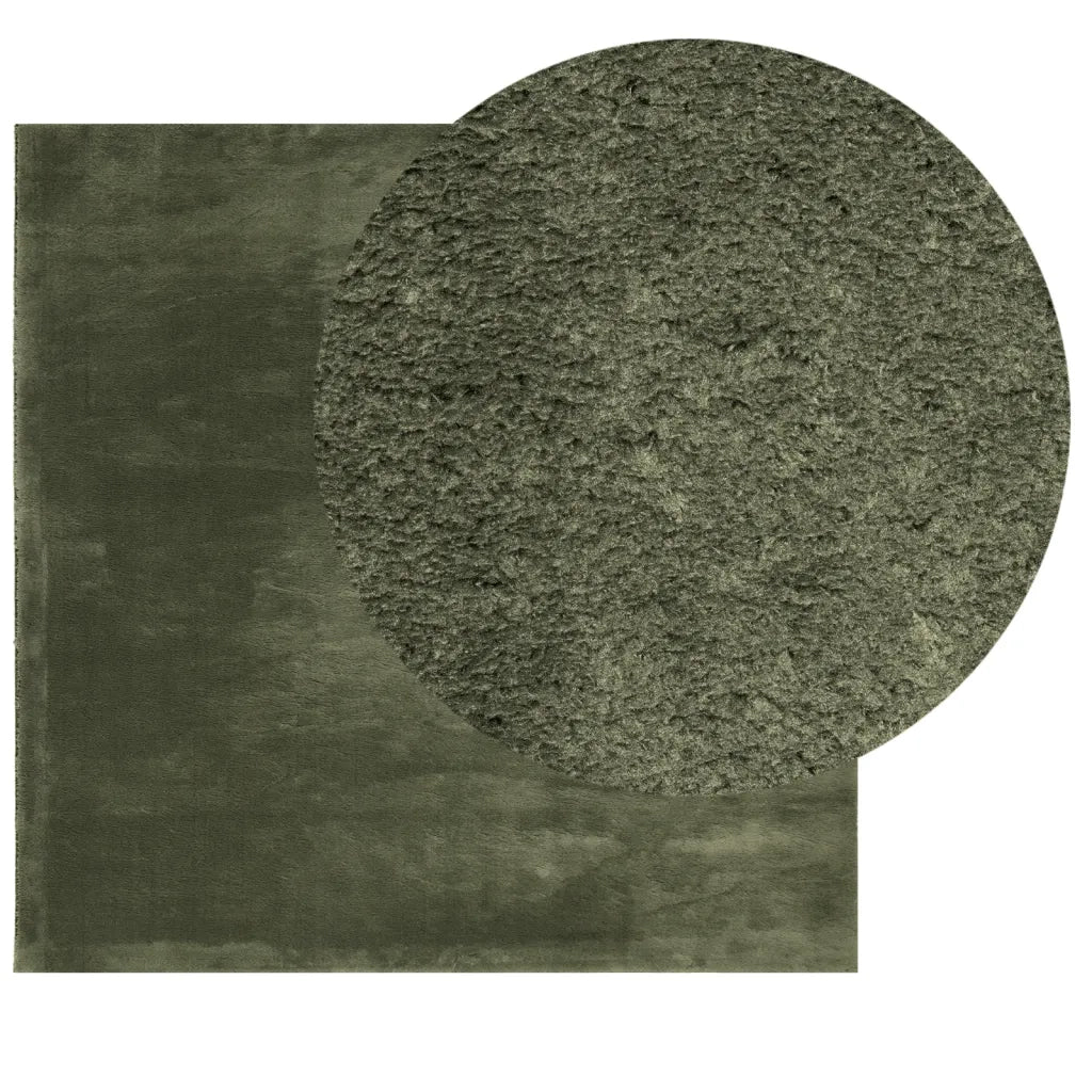 Tappeto Pelo Corto HUARTE Morbido Lavabile Verde Bosco 375097