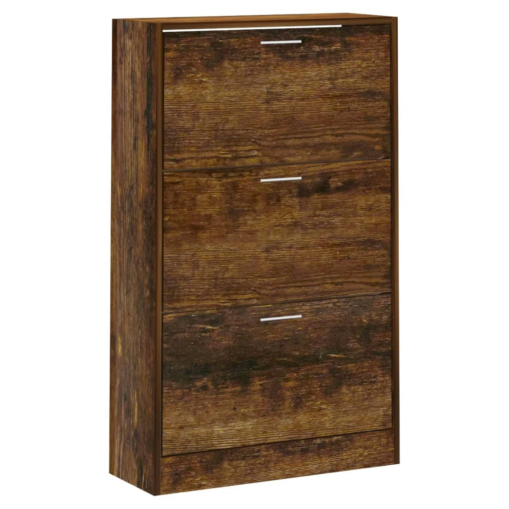 Scarpiera mobile contenitore per scarpe mobile per ingresso/corridoio/soggiorno 63 x 24 x 103 cm legno ingegnerizzato marrone 02_0021577