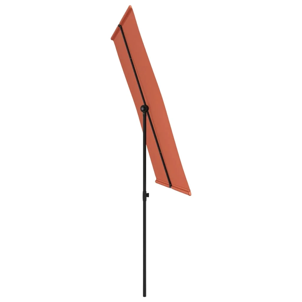 Ombrellone da esterno con palo in alluminio 2 x 1,5 m colore terracotta 02_0008230