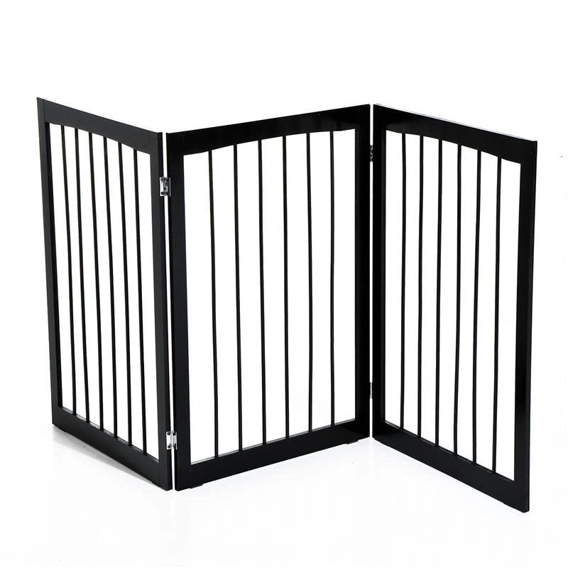 CANCELLINO PER CANI E ANIMALI DOMESTICI A 3 SEZIONI, DIVISORIO DI SICUREZZA PIEGHEVOLE 160X1.2X76CM
