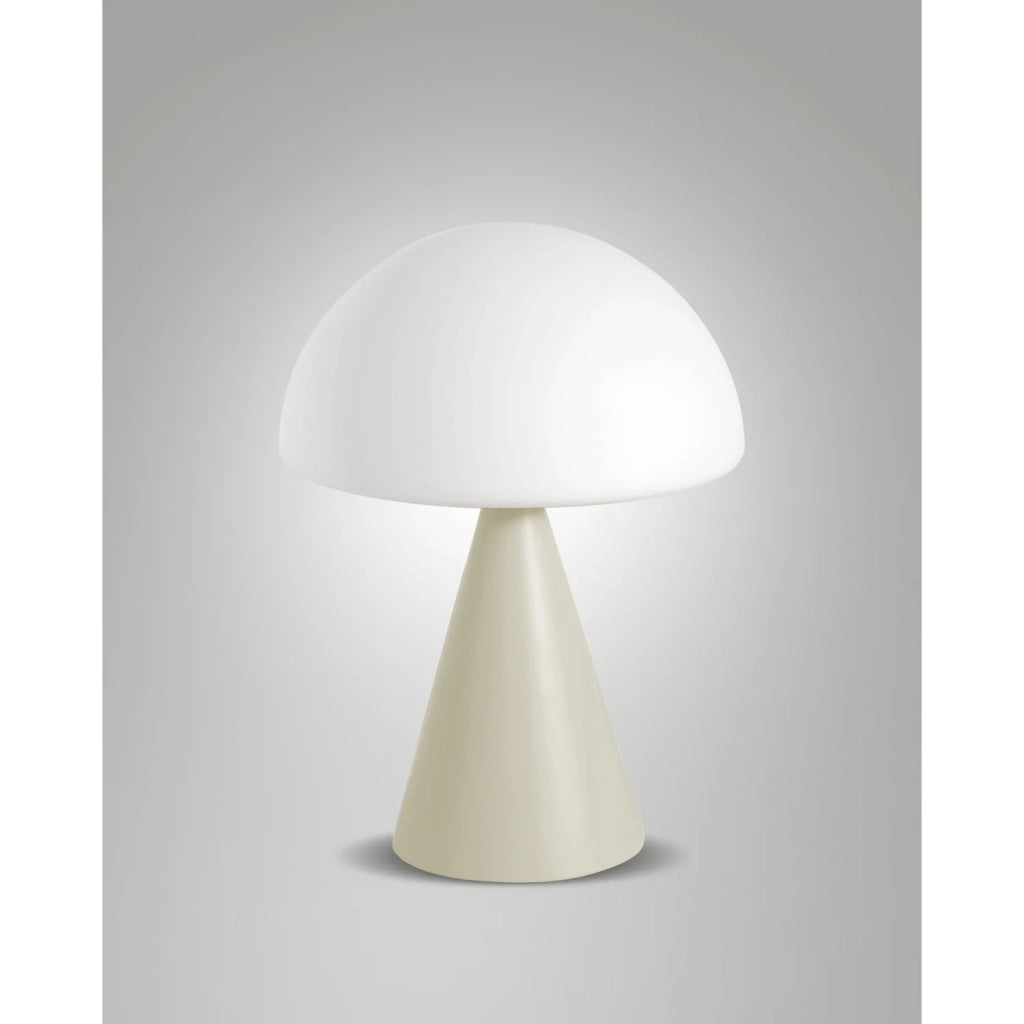 Lampada Blip Da Tavolo in Metallo e Vetro 1 Luce Collezione BLIP Stile Sabbia