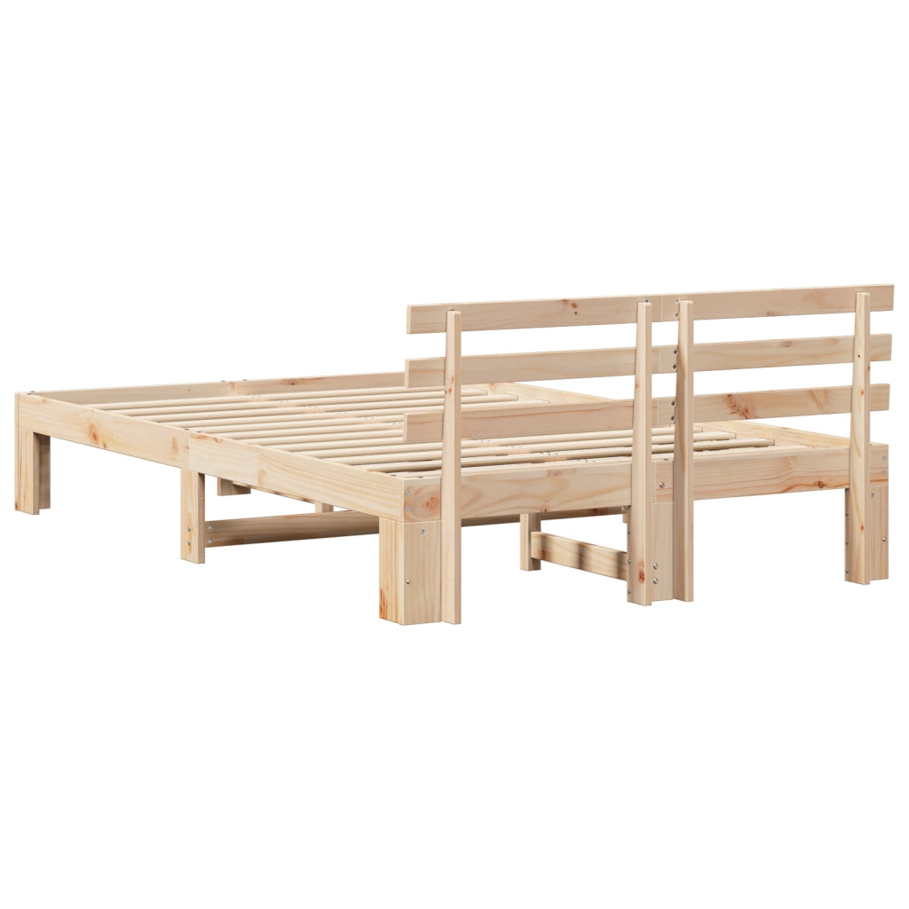 Struttura Letto in Legno di Pino Legno Naturale Legno Massello