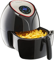 Friggitrice ad Aria Calda 9in1 XXL 6,5L LED Touch Display Senza Olio Antiaderente Air Fryer 1850W Nera