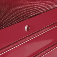 Carrello Porta Utensili Attrezzi Attrezzatura con Cassettiera Rosso 61.5 x 33 x 82.5cm