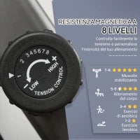 Cyclette Orizzontale Magnetica 8 Resistenze, Display LCD, Sedile Regolabile ed Elastici per Braccia