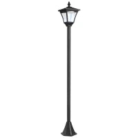Lampada da Giardino Lampada da Terra LED da Esterno a Energia Solare Impermeabile IP44, 15x15x120 cm, Nero