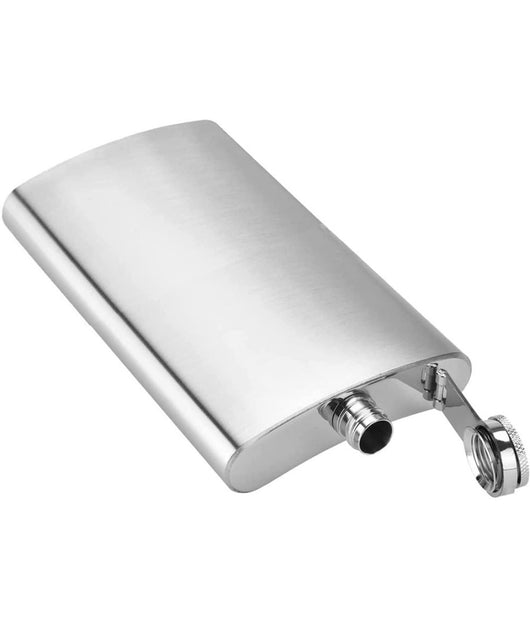 Fiaschetta Bottiglietta In Acciaio Inox Da 177 Ml 6 Once Tascabile Ergonomico         