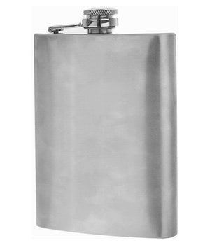 Fiaschetta In Acciaio Inox 240 Ml Per Whisky Brandy Rum Vodka Tascabile Viaggio         