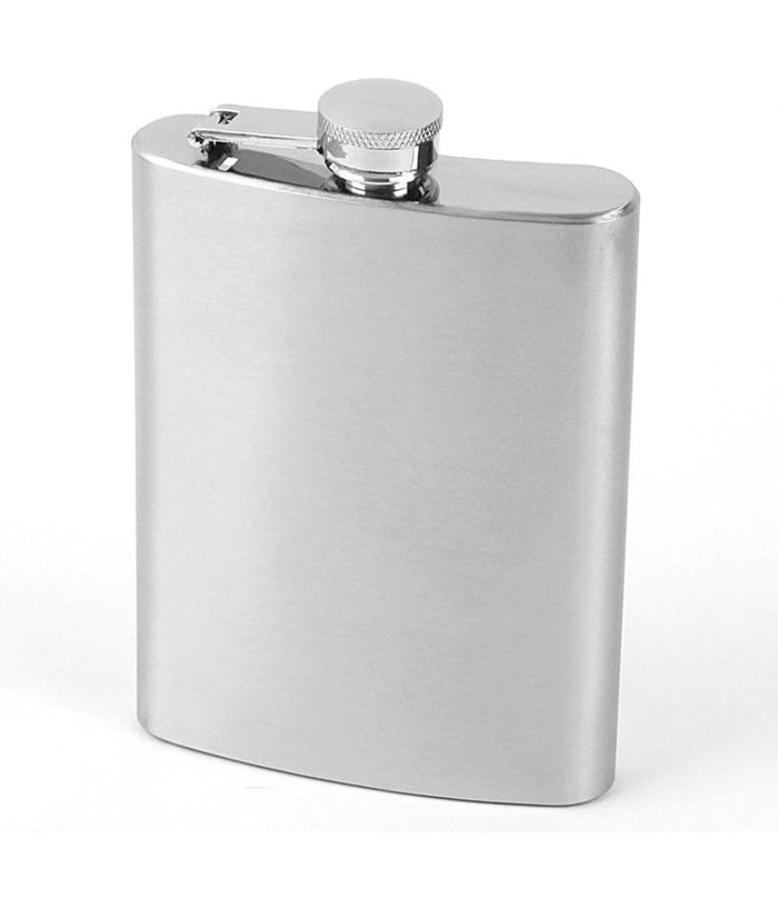 Fiaschetta In Acciaio Inox 240 Ml Per Whisky Brandy Rum Vodka Tascabile Viaggio         
