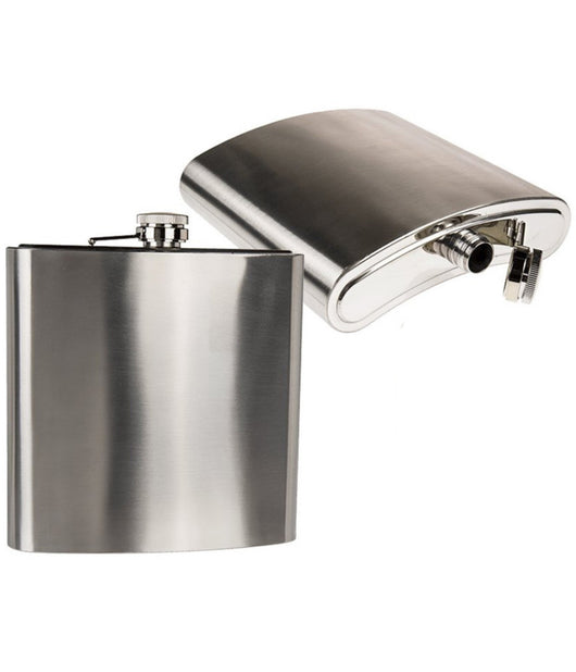 Fiaschetta Portaliquore In Metallo Xxl Tascabile Capacita' 180ml Altezza 18,5cm         