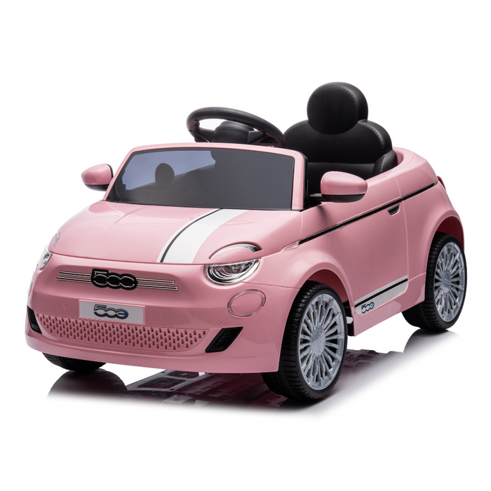 Auto Elettrica per Bambini Fiat 500e 12V-Rosa