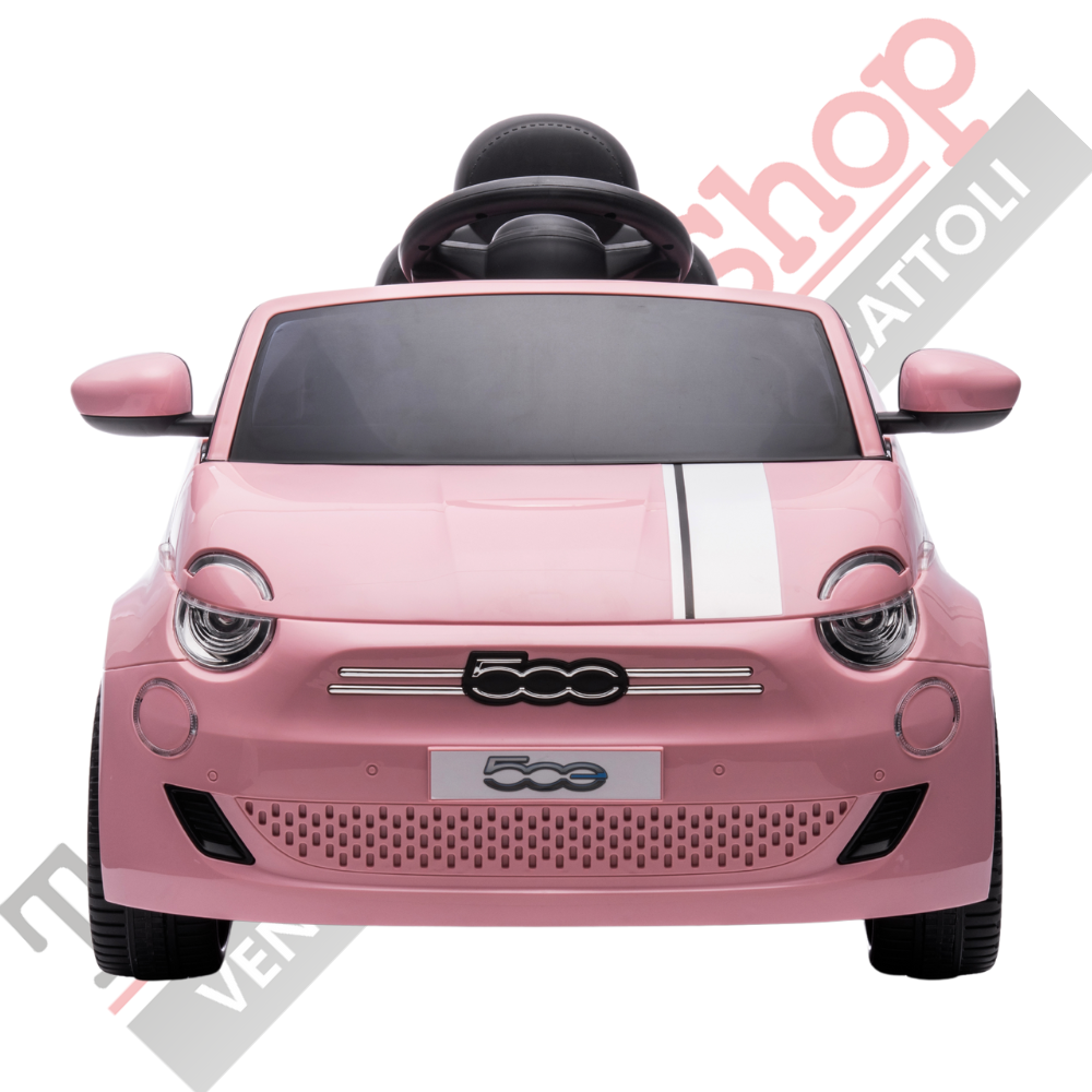 Auto Elettrica per Bambini Fiat 500e 12V-Rosa