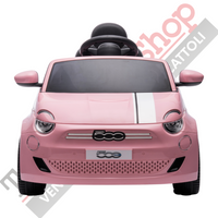 Auto Elettrica per Bambini Fiat 500e 12V-Rosa