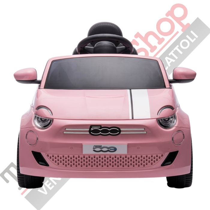 Auto Elettrica per Bambini Fiat 500e 12V-Rosa