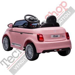 Auto Elettrica per Bambini Fiat 500e 12V-Rosa