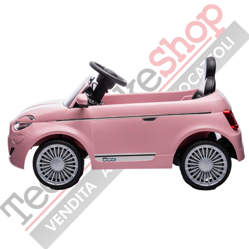 Auto Elettrica per Bambini Fiat 500e 12V-Rosa
