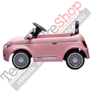 Auto Elettrica per Bambini Fiat 500e 12V-Rosa
