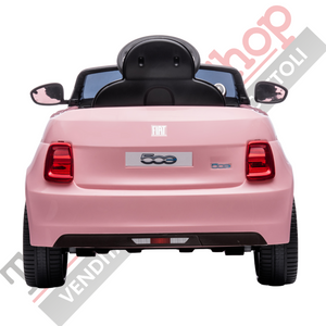 Auto Elettrica per Bambini Fiat 500e 12V-Rosa