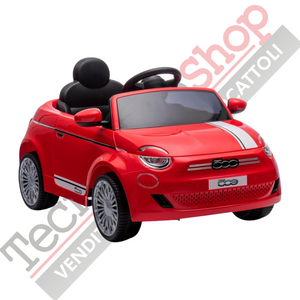 Auto Elettrica per Bambini Fiat 500e 12V-Rosso