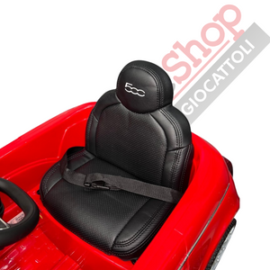 Auto Elettrica per Bambini Fiat 500e 12V-Rosso