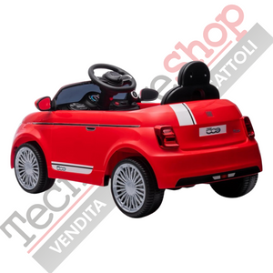 Auto Elettrica per Bambini Fiat 500e 12V-Rosso