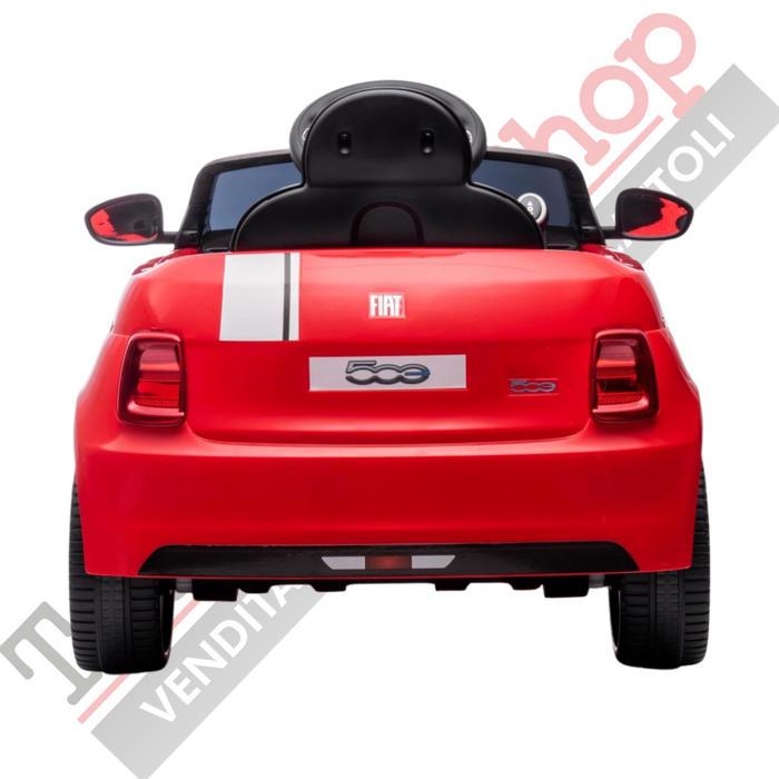Auto Elettrica per Bambini Fiat 500e 12V-Rosso
