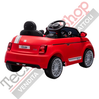Auto Elettrica per Bambini Fiat 500e 12V-Rosso
