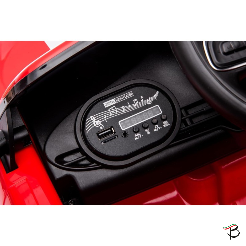 Auto Elettrica per Bambini Fiat 500e 12V-Rosso