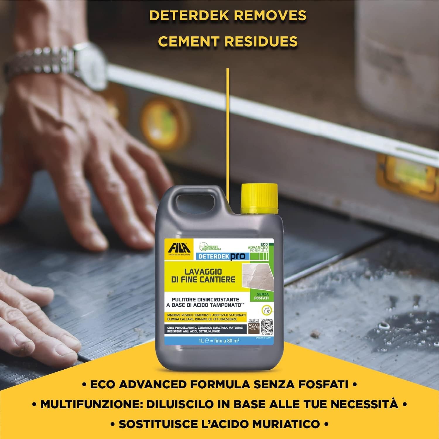 Fila Deterdek Pro Lt.5 Detergente Acido Per Rimozione Incrostazioni