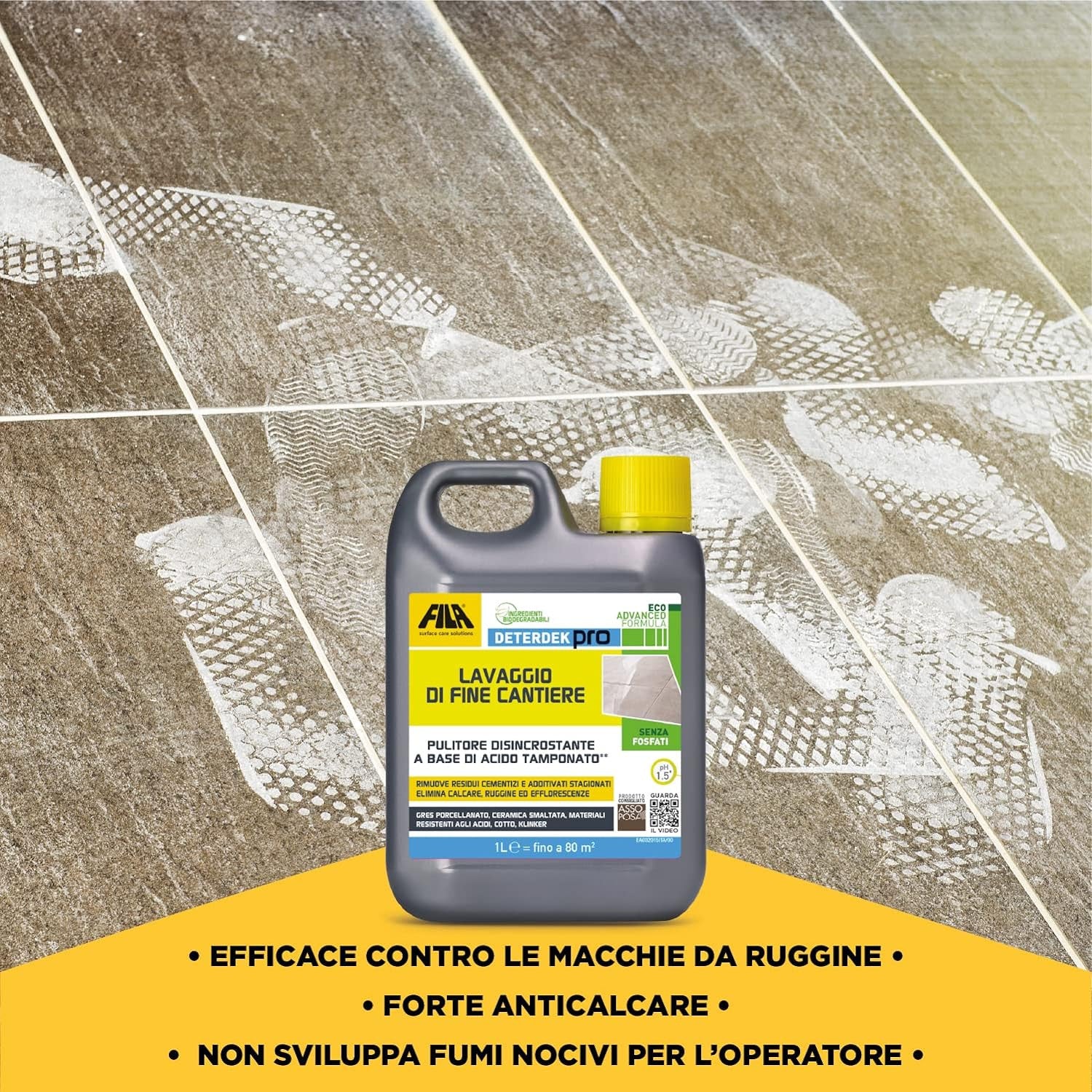 Fila Deterdek Pro Lt.5 Detergente Acido Per Rimozione Incrostazioni