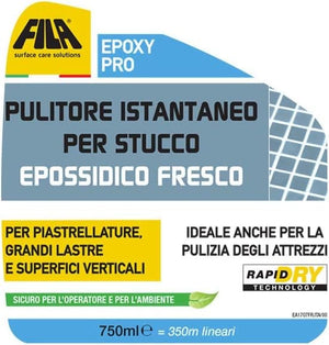 Fila Epoxy Pro Ml.750 Pulitore Istantaneo Per Stucco Epossidico Fresco