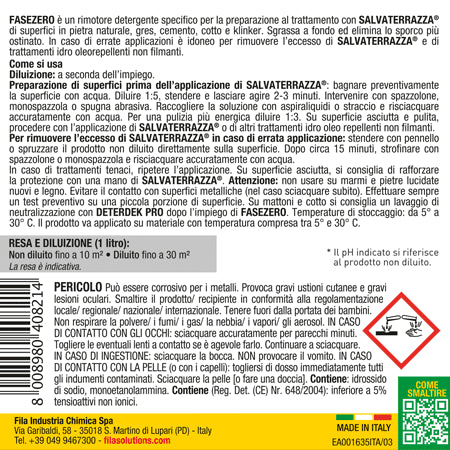 Fila Fase Zero Lt.1 Rimotore Preparatore Concentrato