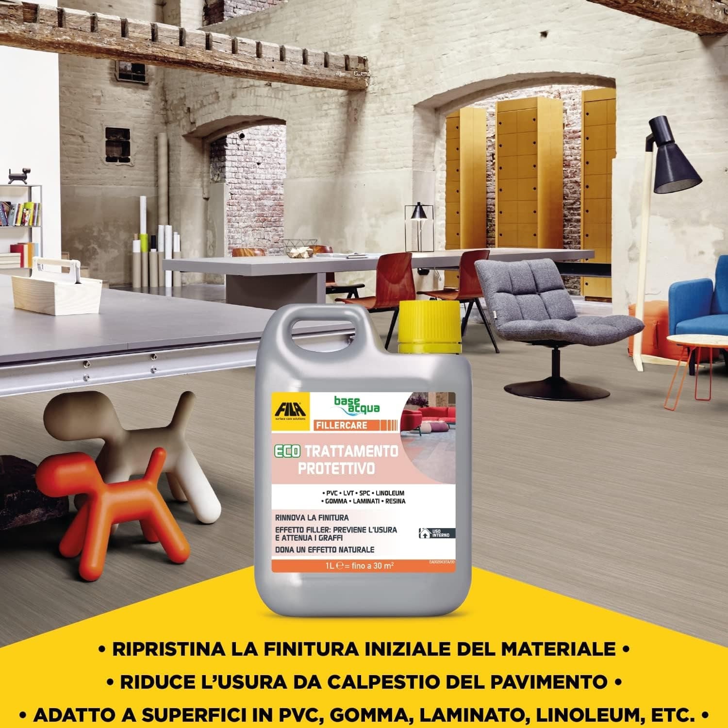 Fila Fillercare Lt.1 Trattamento Protettivo Per Pvc Lvt Spc Linoleum Gomma