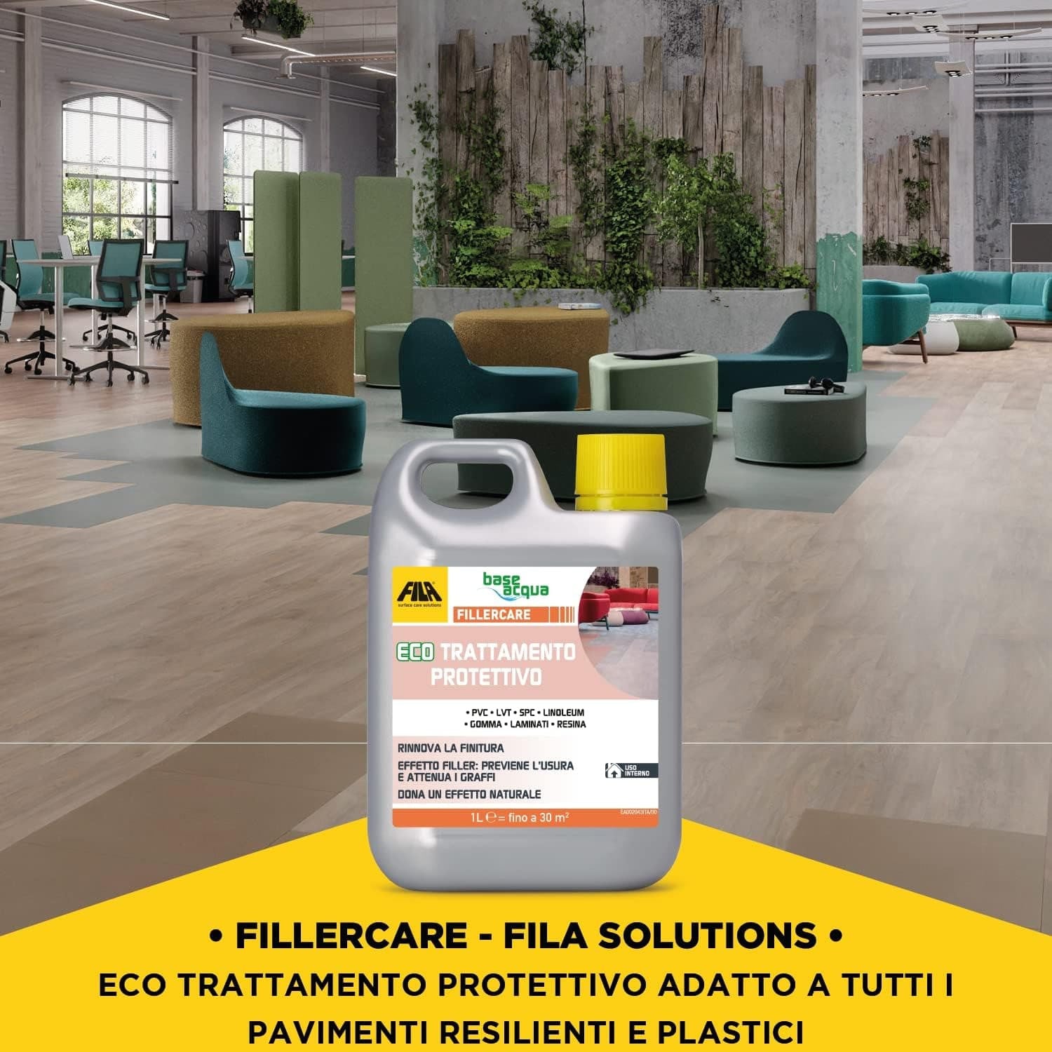 Fila Fillercare Lt.1 Trattamento Protettivo Per Pvc Lvt Spc Linoleum Gomma