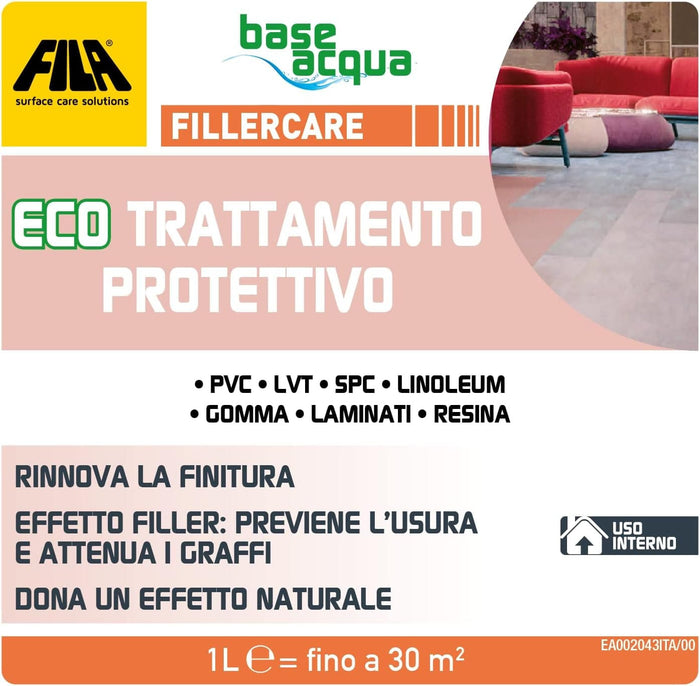 Fila Fillercare Lt.1 Trattamento Protettivo Per Pvc Lvt Spc Linoleum Gomma