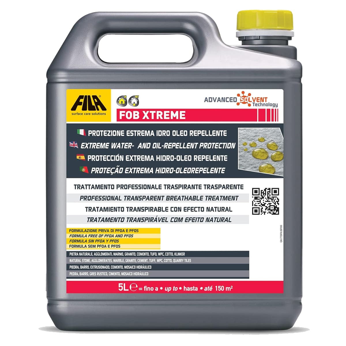Fila Fob Xtreme Lt.5 Protettivo Antimacchia Per Superfici Non Lucide Base Solvente