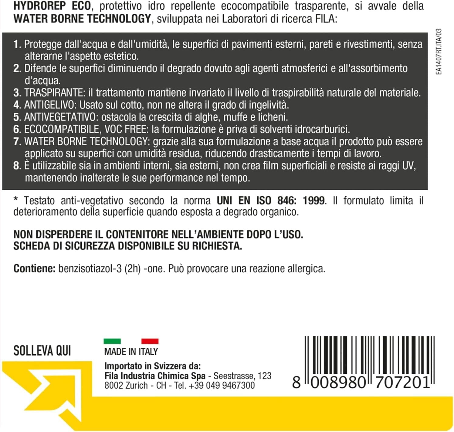 Fila Hydrorep Eco Lt.1 Idrorepellente Ad Effetto Naturale