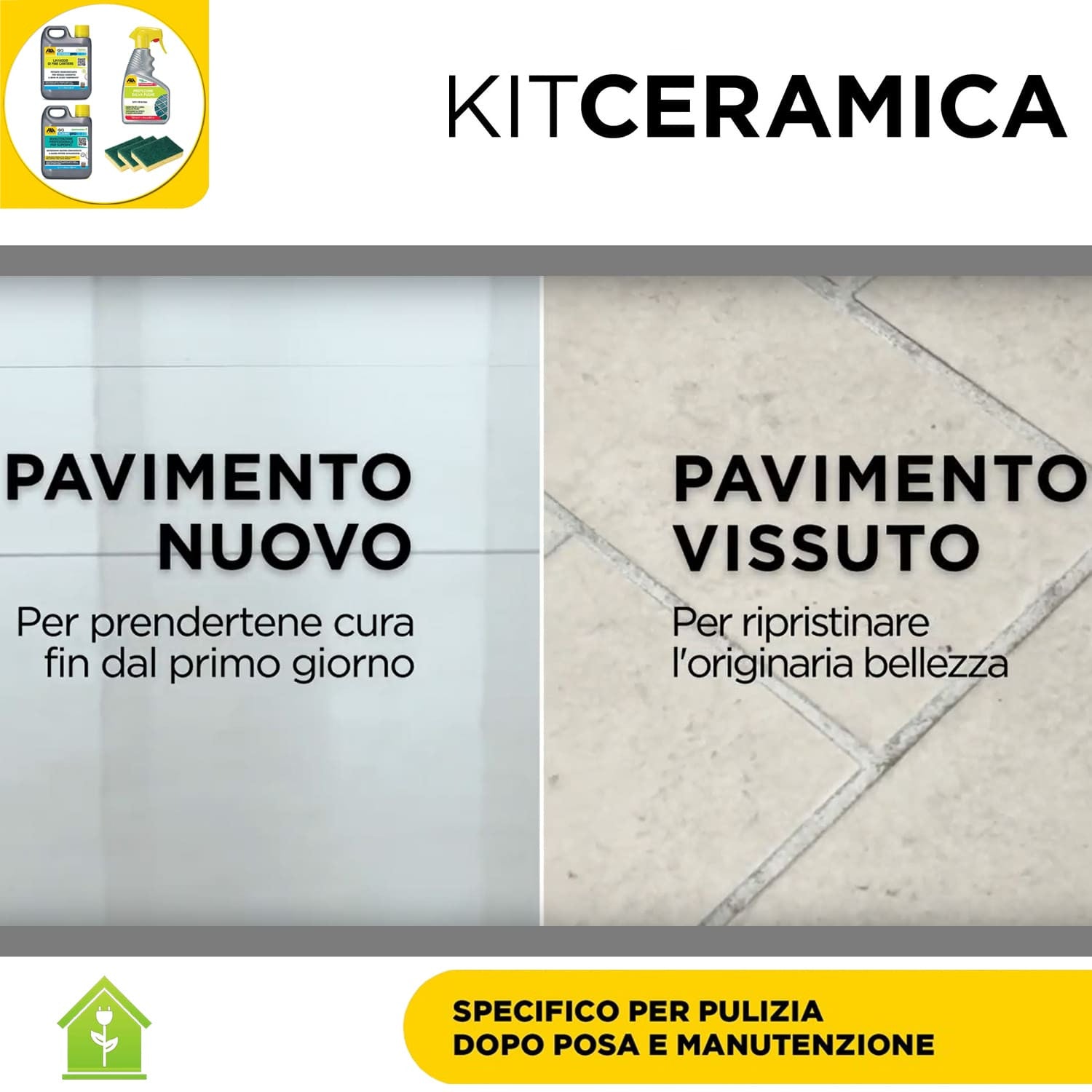 Fila Kit Ceramica Kit Specifico Per Pulizia Dopo Posa E Manutenzione - Kit Da 4 Pz