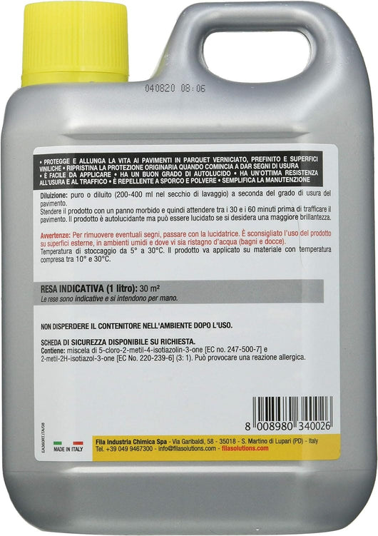 Fila Parquet Wax Lt.1 Trattamento Di Finitura Per Legno Effetto Lucido