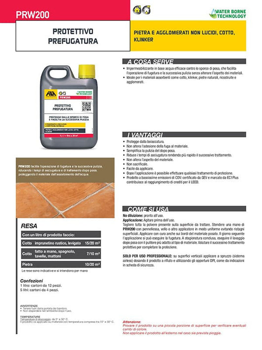 Fila Prw200 Lt.5 Protettivo Prefugatura A Base Acqua