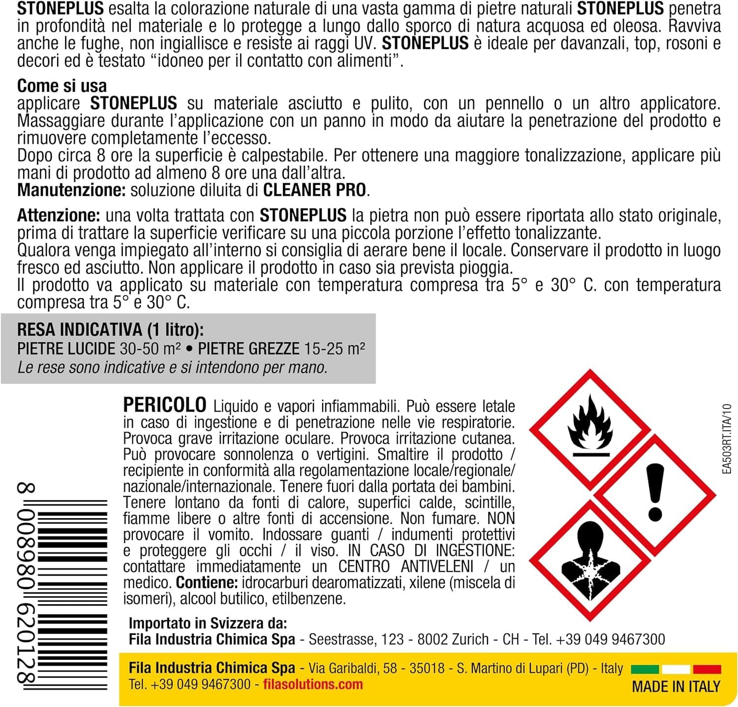 Fila Stoneplus Lt.5 Protettivo Idro Oleo Repellente