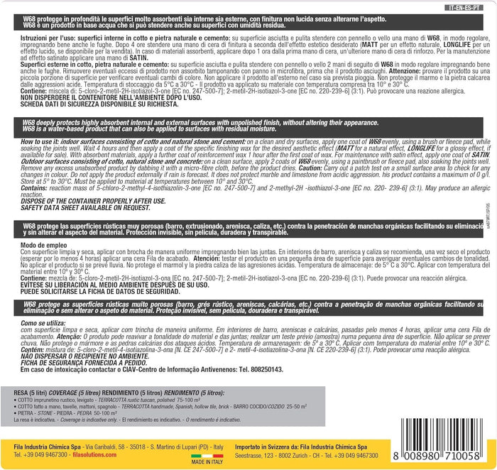 Fila W68 Lt.1 Antimacchia Per Superfici Non Lucide Base Acqua