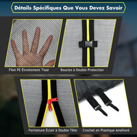 Rete di ricambio per trampolini diametro 305 con 6 barre rete di sicurezza per trampolini 20_0006225