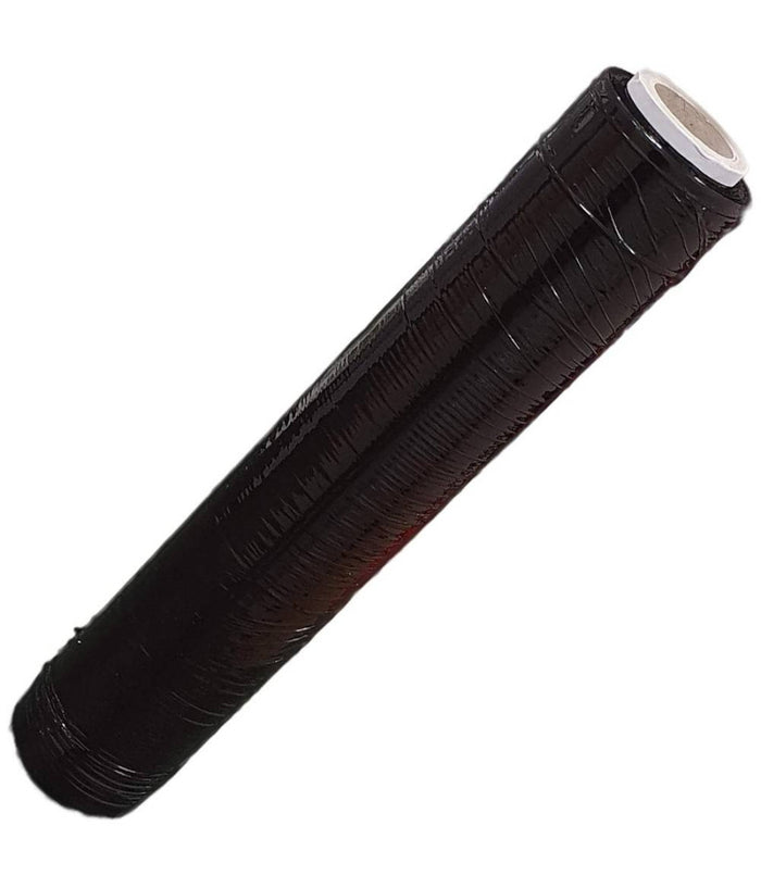 Film Estensibile Pellicola Nera Rotolo Manuale Per Imballaggi 160mx23myx50cm         