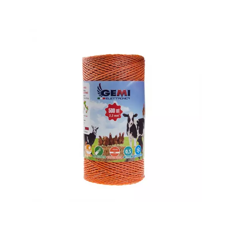 Filo 500 MT 2.2 Mm² Per Recinto Elettrico Recinzioni Elettrificate Per Animali Mucche Cavalli Maiali Galline