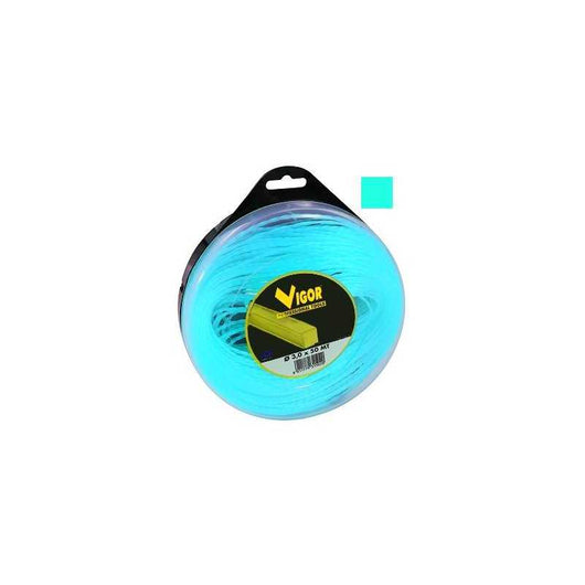 Filo Decespugliatore Vigor Quadro Alu-Blu 30Mt Ø mm. 4