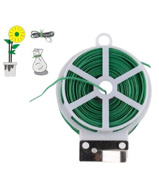 Filo Di Ferro Plastificato Con Anima Ferro Per Giardino Giardinaggio 50 Mt 90133         